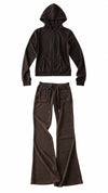 Pokiovo Spice Girl Loose and Skinny Casual Low Waist Micro Pants Set