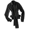 Pokiovo Spice Girl Style Waist Strap Design Sense Single-breasted Skinny Long Sleeve Shirt