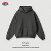 BE Solid Color Fleece Hooded Sweater Loose Thermal Cropped Pants Sports and Leisure Suit