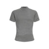 Jimmy Men's Clothing | Cross Neck Shoulder Short Sleeve T-Shirt Cleanfit Short Top