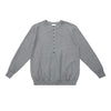 Henry Collar Textured Jacquard Button Top Lyocell Versatile Knitted Sweater Long Sleeves