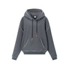 Inflation Contrasting Waffle Drawstring Hooded Sweater