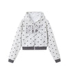 Beast Street Vintage Polka Dot Print Casual Hooded Sweater