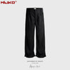 MIJKO Striped Old Money Wind Straight Cat Whisker Trousers