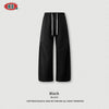 BE Floral Yarn Loose Hooded Sweater Straight Trousers Set