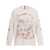 Crew Neck Fun Graffiti Loose Versatile Long Sleeve T-Shirt