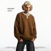 Jimmy Henry Collar Premium Lazy Pullover Knitted Sweater