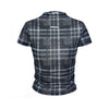 Jimmy Vintage Plaid Shoulder Skinny Short Sleeve T-Shirt