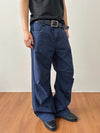 EME Wash Destroy Pleated Cleanfit Straight Casual Wide Leg Pants