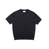 Following Farnier Small Turtleneck Solid Color Knitted Front Shoulder Short Sleeves
