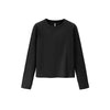 Inflation High Elastic Silhouette Slim Fit Slim Waist Bottoming Shirt Long Sleeves