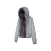 MADEEXTREME Soft Waxy Imitation Rabbit Fur Thermal Silhouette Jacket