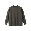 Inflation Old Money Round Neck High Elastic Core-spun Yarn Loose Knitted Sweater Top
