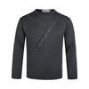 "Wool Blended" Diagonal Buckle Design Niche High-end Round Neck Thin Knitted Sweater Long Sleeves