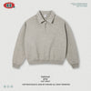 BE THRIVED Old Money Wind Heavy Polo Collar Half Open Chest Zip Loose Sweater