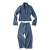 Pokiovo Premium Set Stand-Up Collar Slim-fit Jacket Mopping Pants Casual Sweater Two-piece Sweatpants
