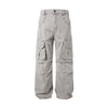 MADEEXTREME Washed Ash Multi-Pocket Deconstruction Splicing Outline  Micro-pull Casual Pants