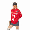 BLACKBB Letter Print V-neck Loose Long Sleeve