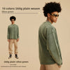 Men's Retro Washed Clothes Pure Cotton T-Shirt 260G Long Sleeve Sweatshirt