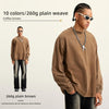 Men's Retro Washed Clothes Pure Cotton T-Shirt 260G Long Sleeve Sweatshirt
